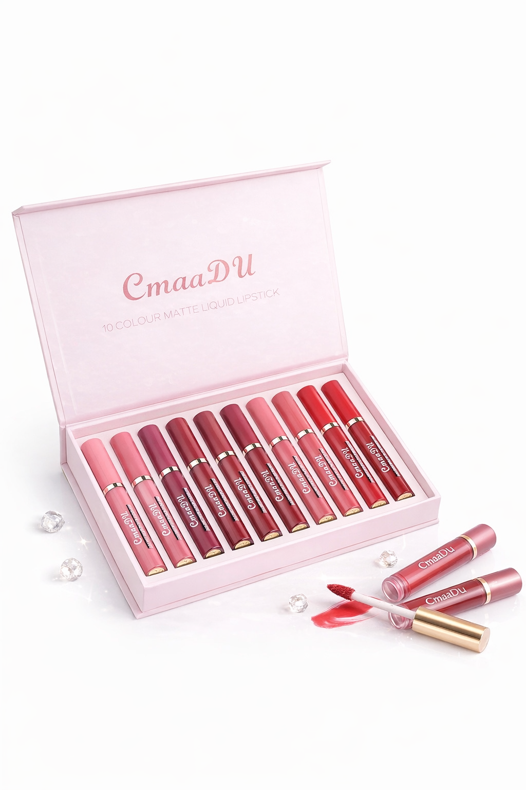 Coffret de Rouges à Lèvres Liquides Mat – 10 Teintes Intenses Longue Tenue | AvryStyle