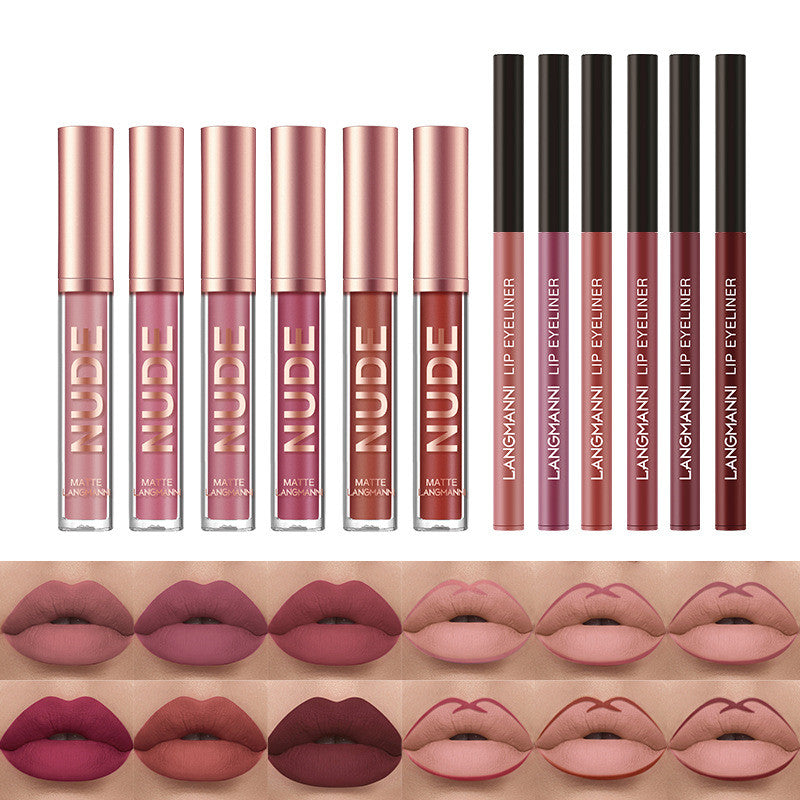 Coffret Maquillage Lèvres 12 Pièces AvryStyle – Rouges à Lèvres & Crayons Waterproof | Tenue Longue Durée